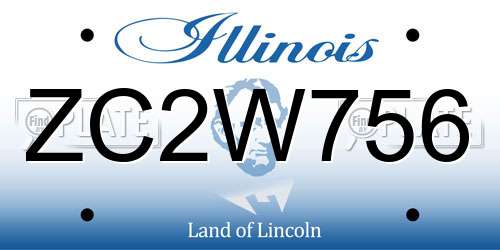 ZC2W756 Illinois License Plate