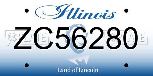 ZC56280 Illinois License Plate