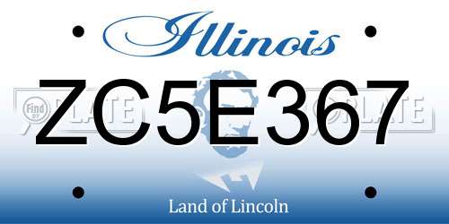 ZC5E367 Illinois License Plate