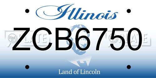 ZCB6750 Illinois License Plate