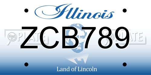 ZCB789 Illinois License Plate