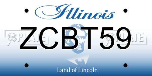 ZCBT59 Illinois License Plate