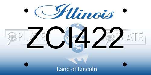 ZCI422 Illinois License Plate