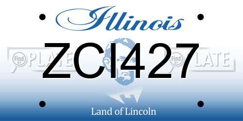 ZCI427 Illinois License Plate