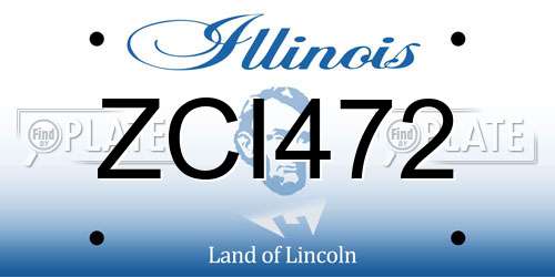 ZCI472 Illinois License Plate