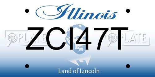 ZCI47T Illinois License Plate