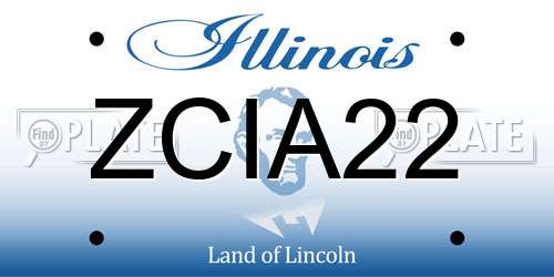 ZCIA22 Illinois License Plate