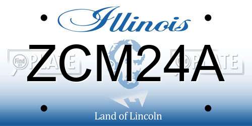 ZCM24A Illinois License Plate