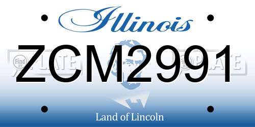 ZCM2991 Illinois License Plate