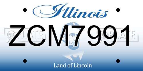 ZCM7991 Illinois License Plate
