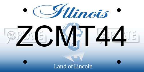 ZCMT44 Illinois License Plate