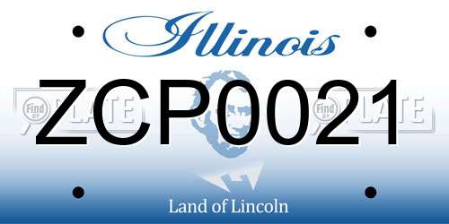 ZCP0021 Illinois License Plate