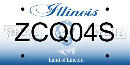 ZCQ04S Illinois License Plate
