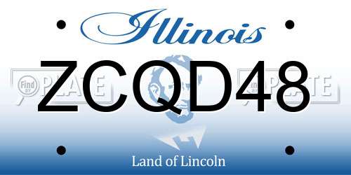 ZCQD48 Illinois License Plate