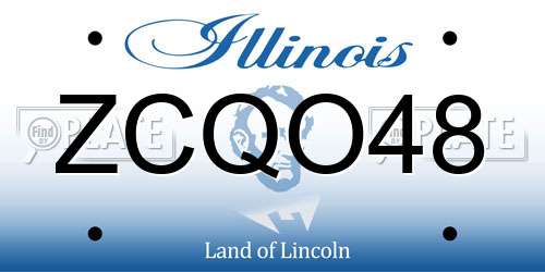 ZCQO48 Illinois License Plate