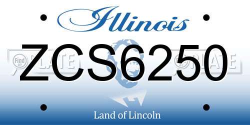 ZCS6250 Illinois License Plate