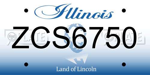 ZCS6750 Illinois License Plate