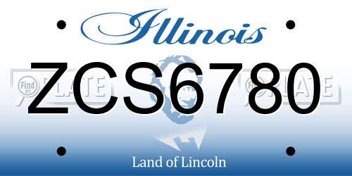 ZCS6780 Illinois License Plate