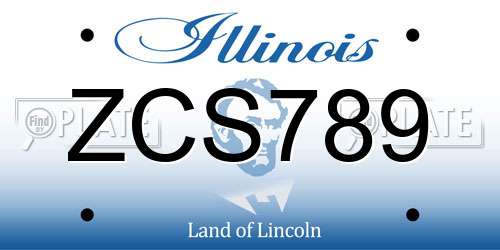 ZCS789 Illinois License Plate