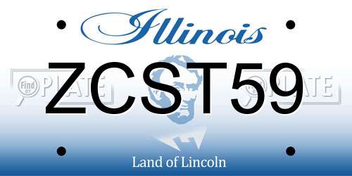 ZCST59 Illinois License Plate