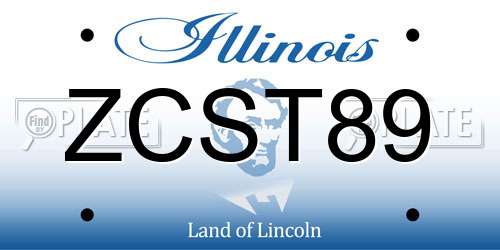 ZCST89 Illinois License Plate