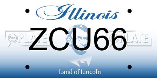 ZCU66 Illinois License Plate