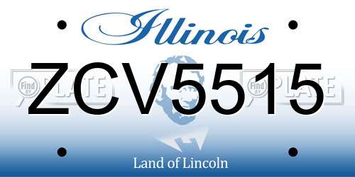 ZCV5515 Illinois License Plate