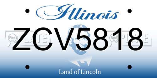 ZCV5818 Illinois License Plate
