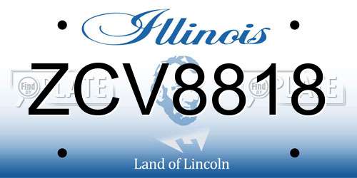 ZCV8818 Illinois License Plate