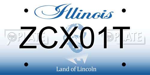 ZCX01T Illinois License Plate