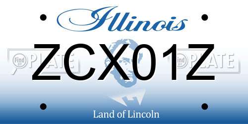 ZCX01Z Illinois License Plate