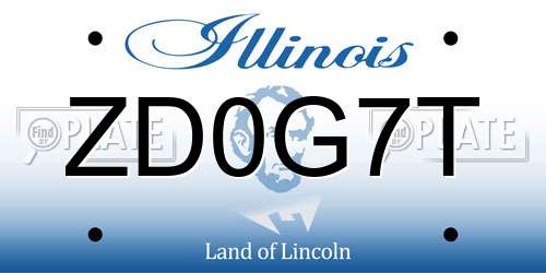 ZD0G7T Illinois License Plate
