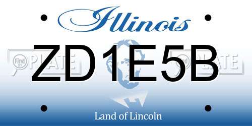 ZD1E5B Illinois License Plate