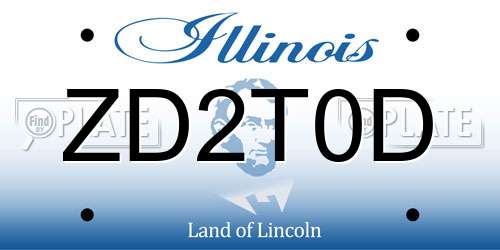 ZD2T0D Illinois License Plate