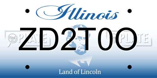 ZD2T0O Illinois License Plate