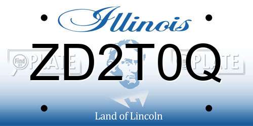 ZD2T0Q Illinois License Plate