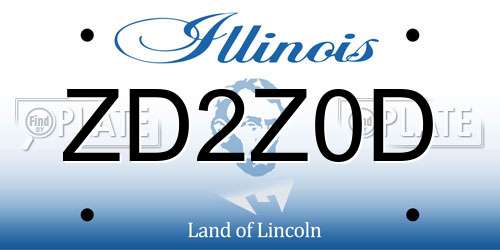 ZD2Z0D Illinois License Plate