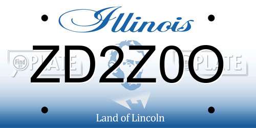 ZD2Z0O Illinois License Plate