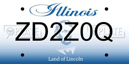 ZD2Z0Q Illinois License Plate