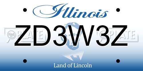 ZD3W3Z Illinois License Plate