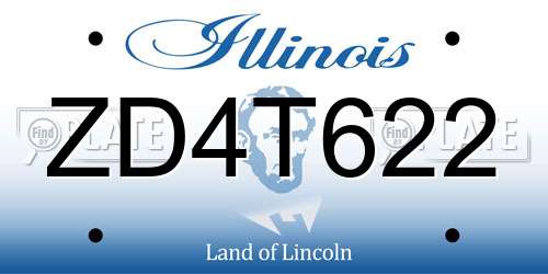 ZD4T622 Illinois License Plate
