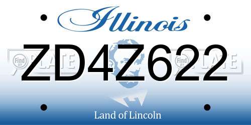 ZD4Z622 Illinois License Plate