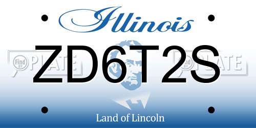 ZD6T2S Illinois License Plate