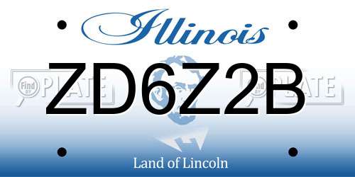 ZD6Z2B Illinois License Plate