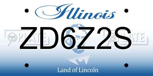 ZD6Z2S Illinois License Plate