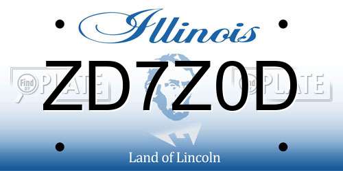 ZD7Z0D Illinois License Plate