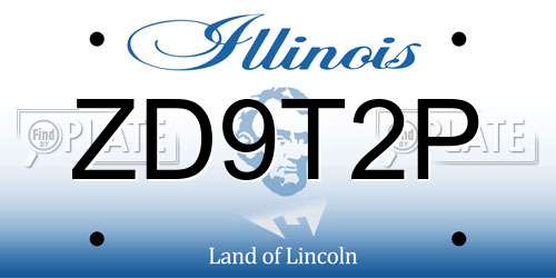 ZD9T2P Illinois License Plate