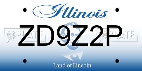 ZD9Z2P Illinois License Plate