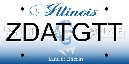 ZDATGTT Illinois License Plate