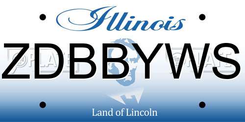 ZDBBYWS Illinois License Plate